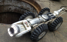 Drain Inspection Brisbane - large pipes Crawler Drain Camera