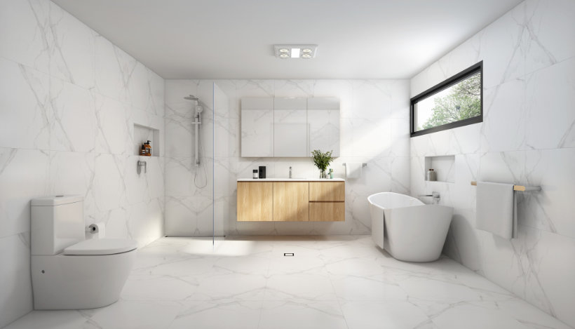 Bathroom Designs - Carrara Look