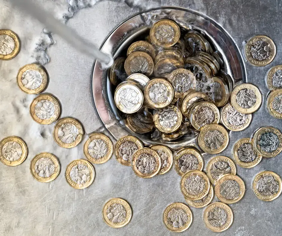 money in the sink