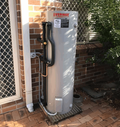 outdoor tank hot water system