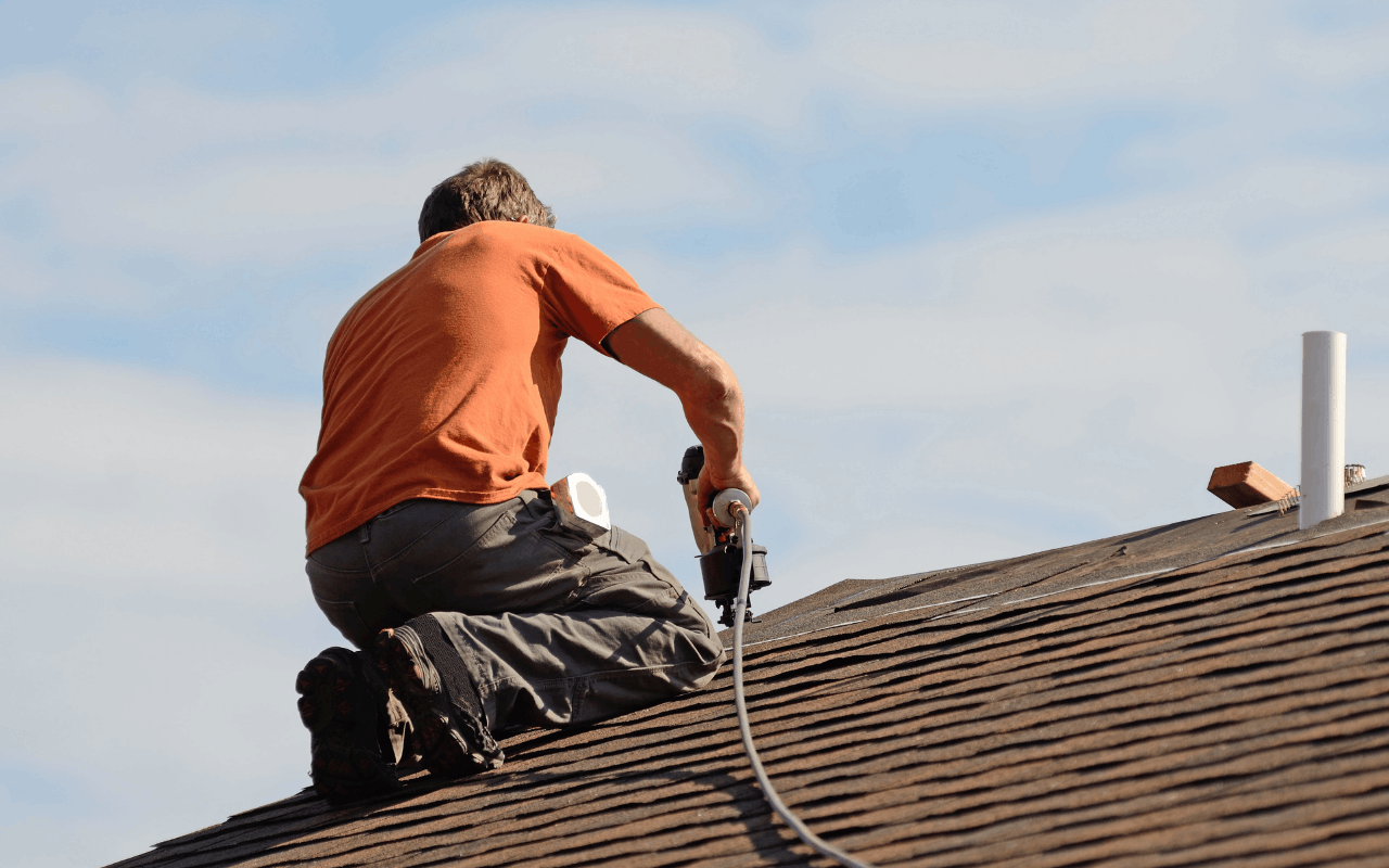Roof plumber repairing Roof