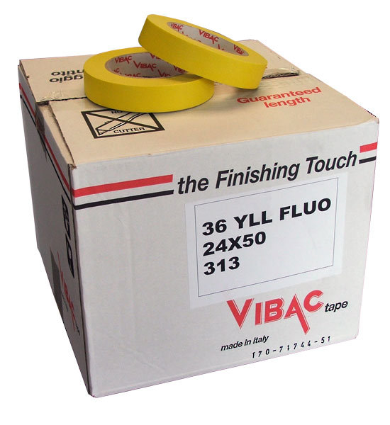 Vibac VIB-313-0009 1.5 in. Yellow Mask Tape, Cs - 24