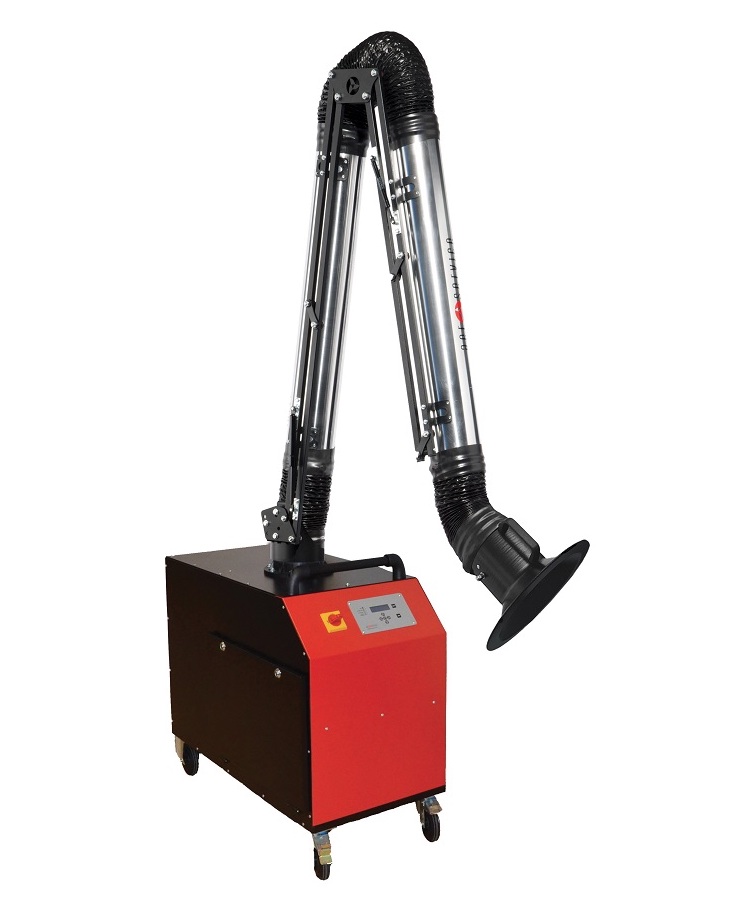 Product shot of the AerService EVO2.2 mobile filter with Armotech arm