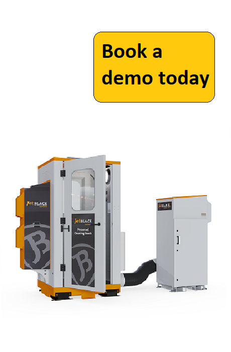 Image of the JetBlack Safety Personnel Cleaning Booth (C-Range) with extractor and 