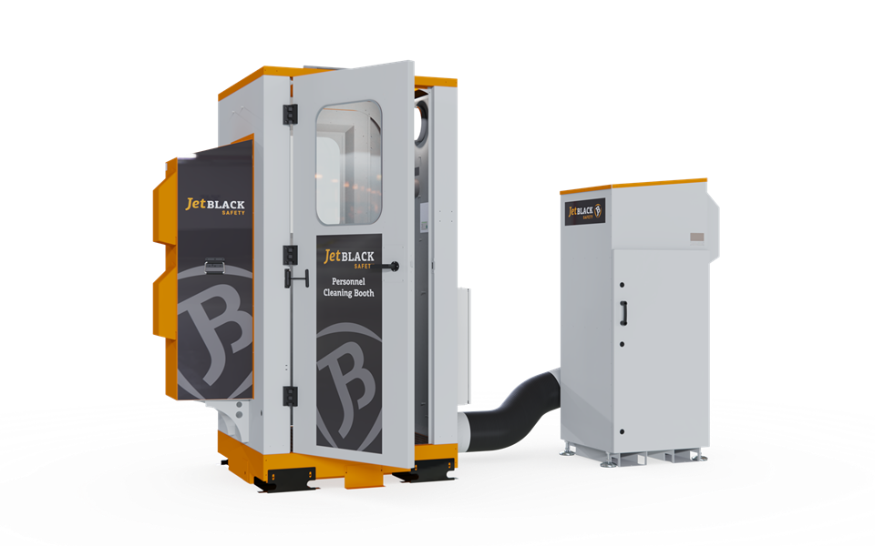 JetBlack Safety personnel cleaning booth with extractor C-range (2025)