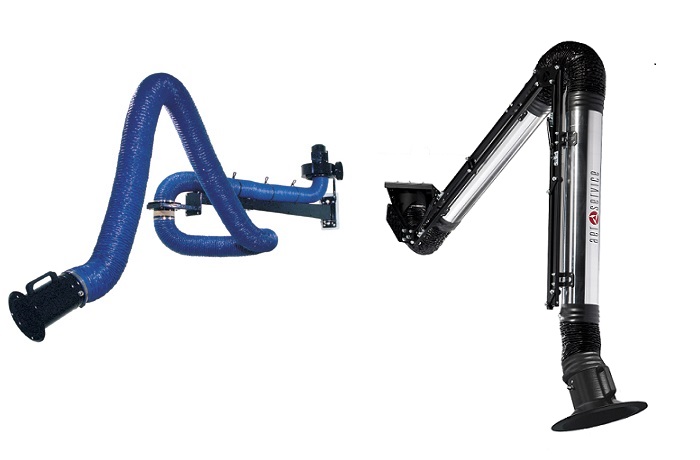 Fume extraction arms 