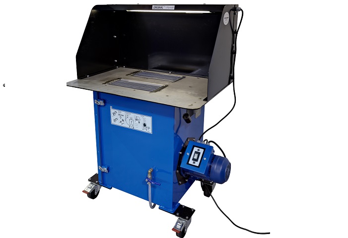 Grinding bench for welding and soldering fume extraction