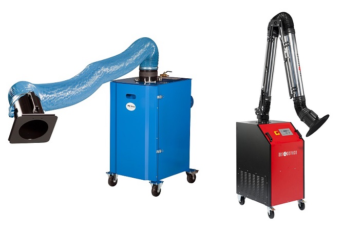 Mobile fume extractors for welding
