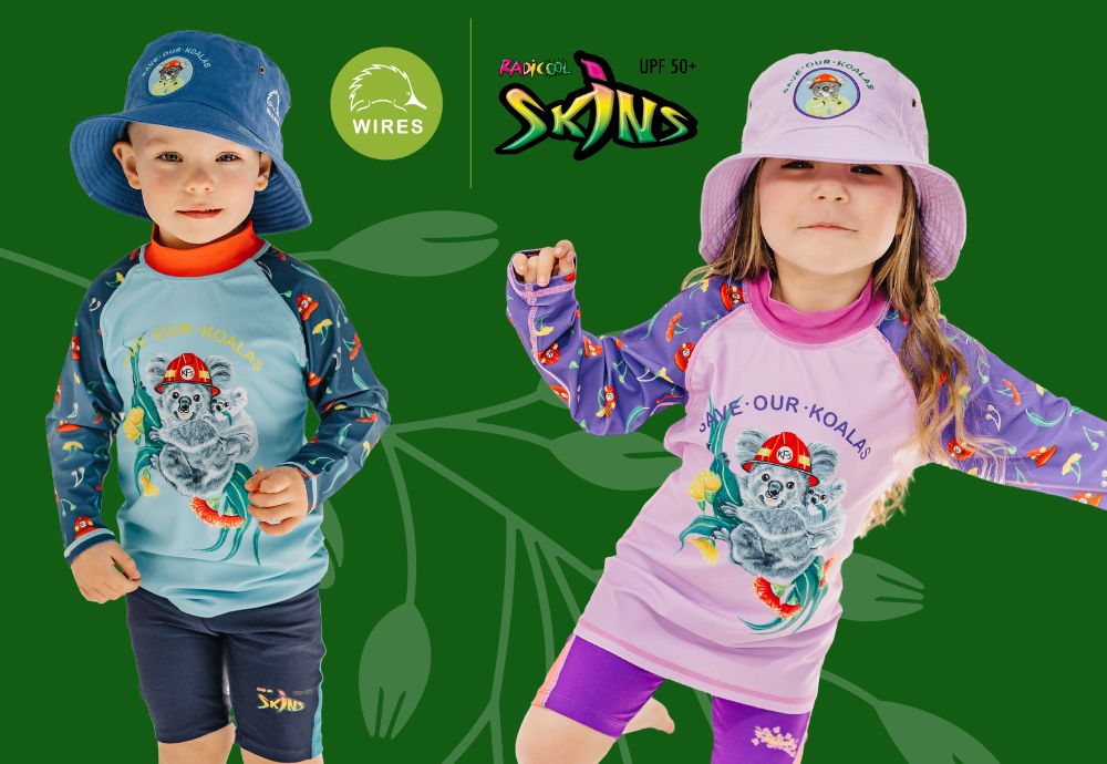 Radicool Australia and WIRES release new range of kids UV protection hats and swimsuits