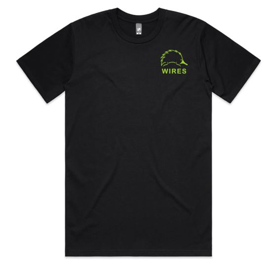 Unisex Jersey T-shirt Black with green print front and back