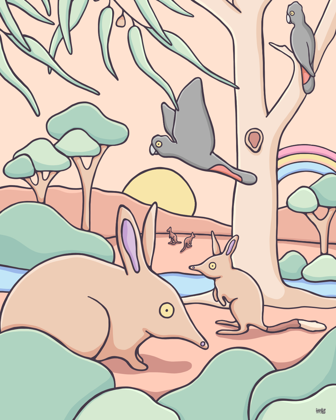 Colouring in - Australian Outback by Brentos