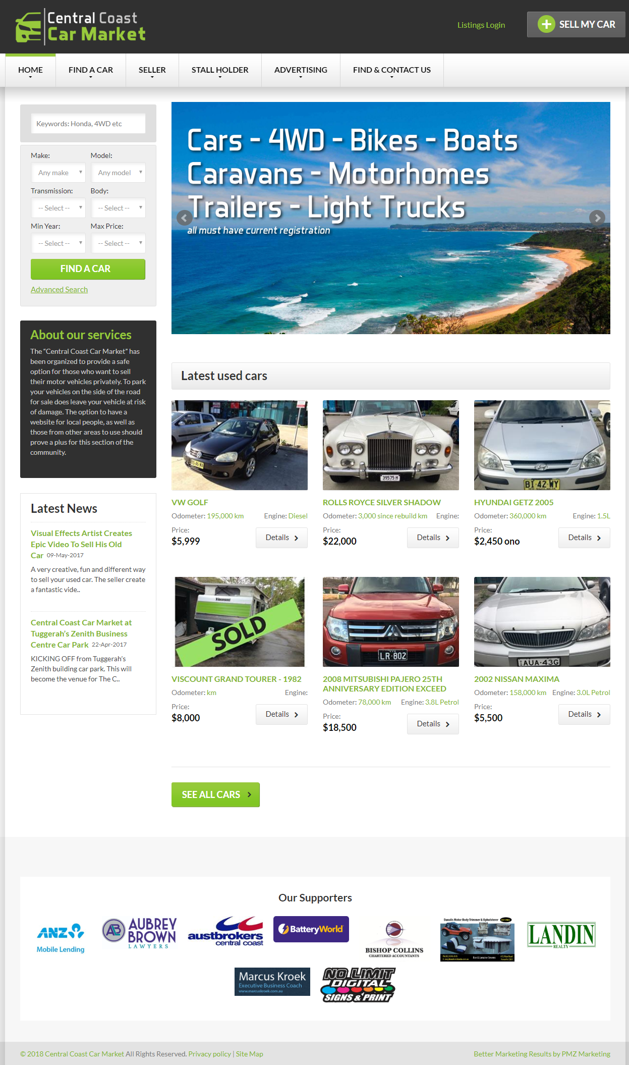 Central Coast Car Market :: PMZ Marketing Client