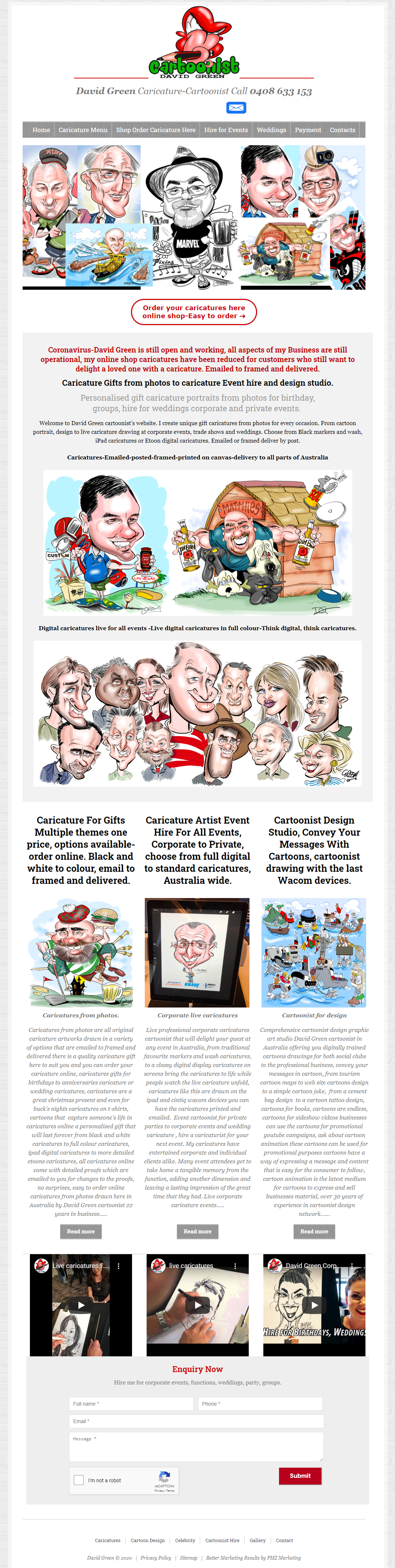 David Green Caricatures :: PMZ Marketing Client