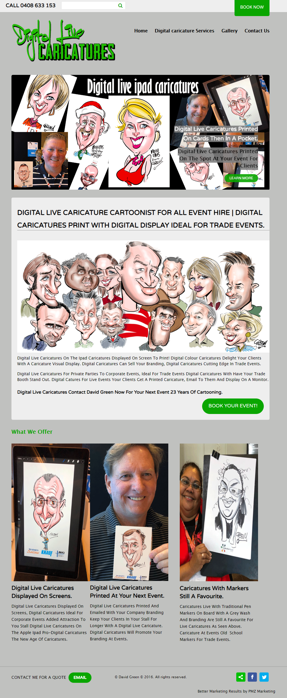 David Green Caricatures :: PMZ Marketing Client