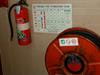 Fire extinguisher is too high….. fire hose reel is too low.