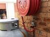Check out the condition of the fire hose reel.