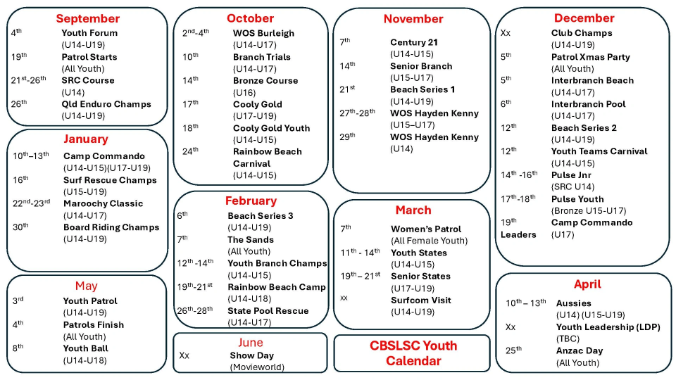Youth Calendar