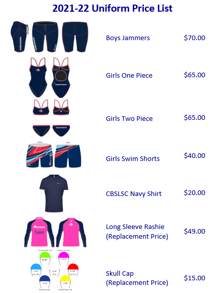 Nipper Uniform Price List