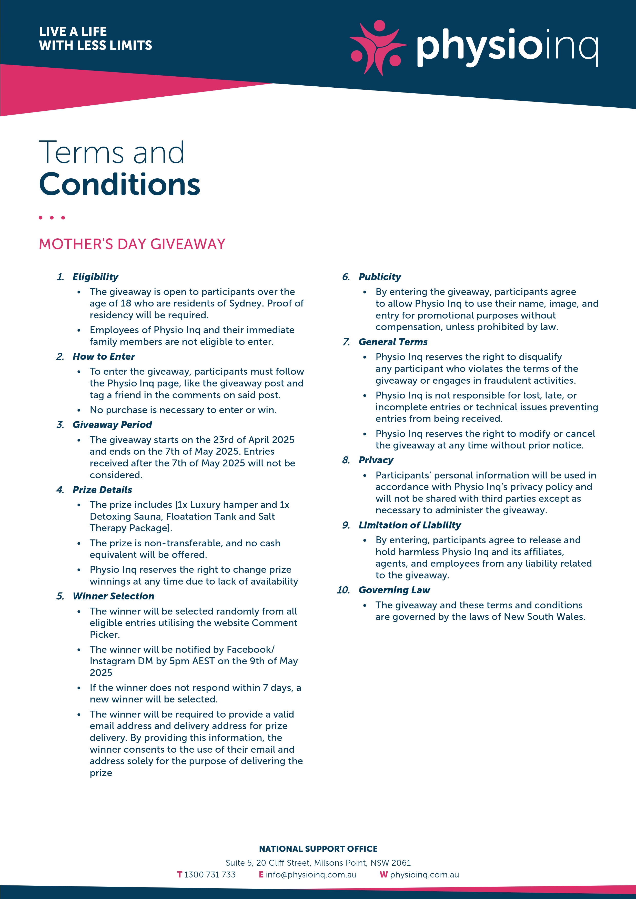 Pinq Terms and Conditions