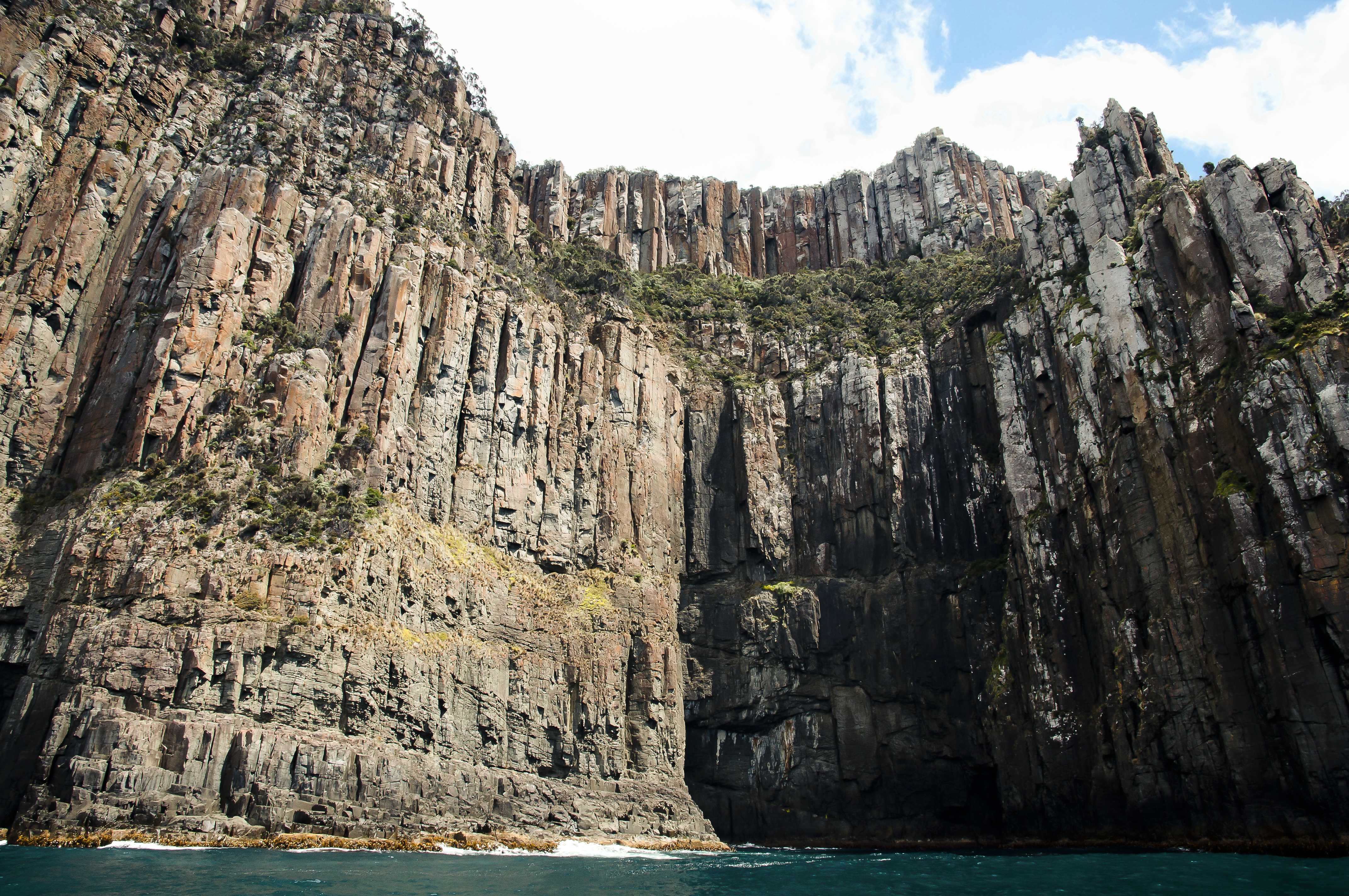 Majestic Sea cliffs of Bruny Island. 