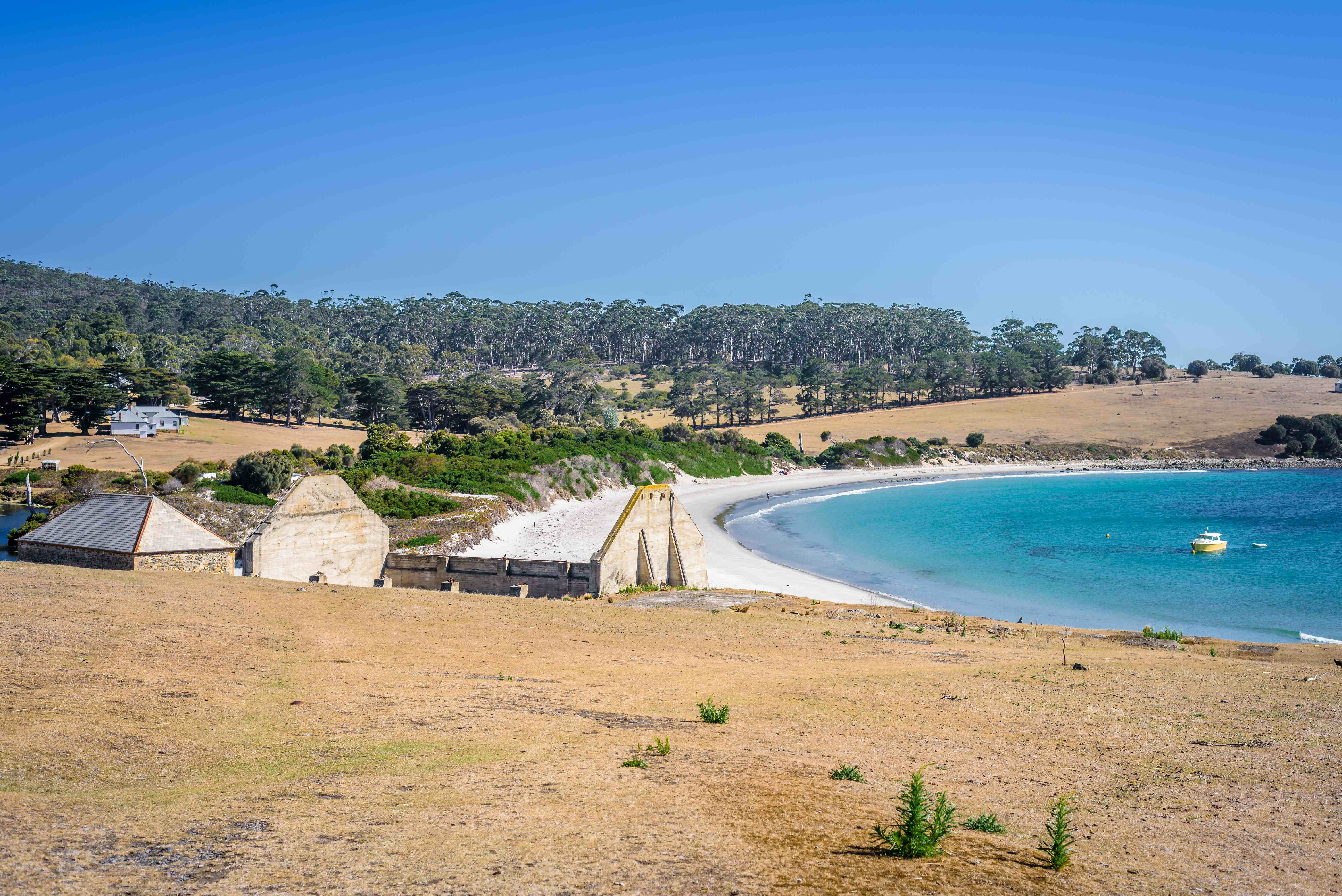 Historical ruins on Maria Island. 