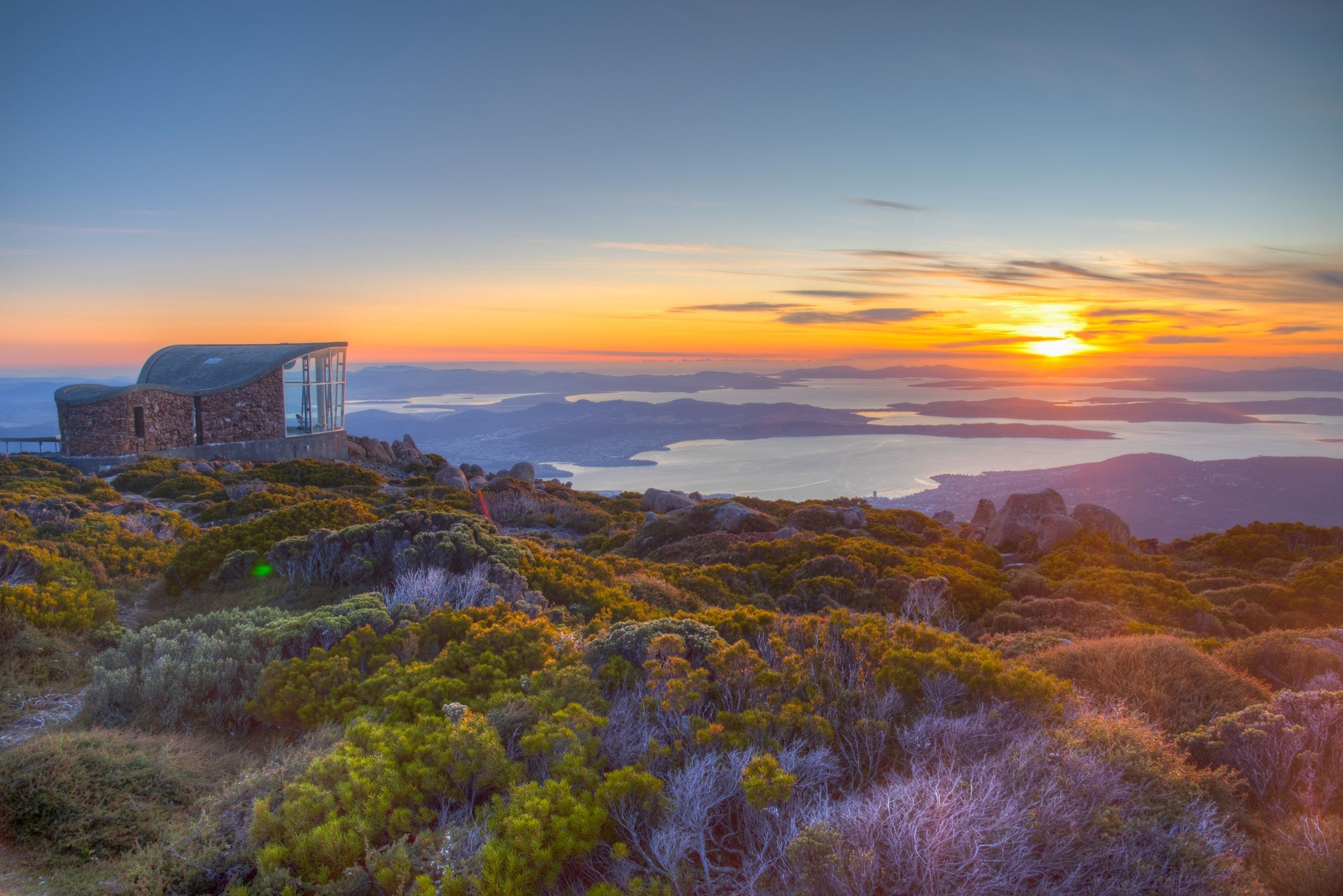 Majestic view from Mount Wellington. 