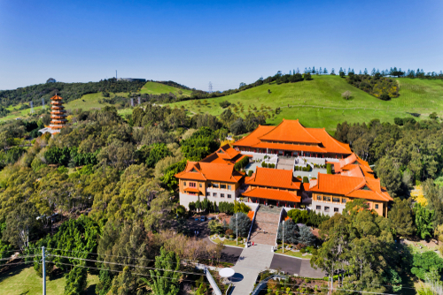 The tranquil beauty of the Nan Tien Temple, with its pagoda-style architecture and meticulously maintained gardens. Visitors and worshippers alike find solace and inspiration in this spiritual haven, reflecting the rich tapestry of cultures that enrich Wollongong and its surrounding region.