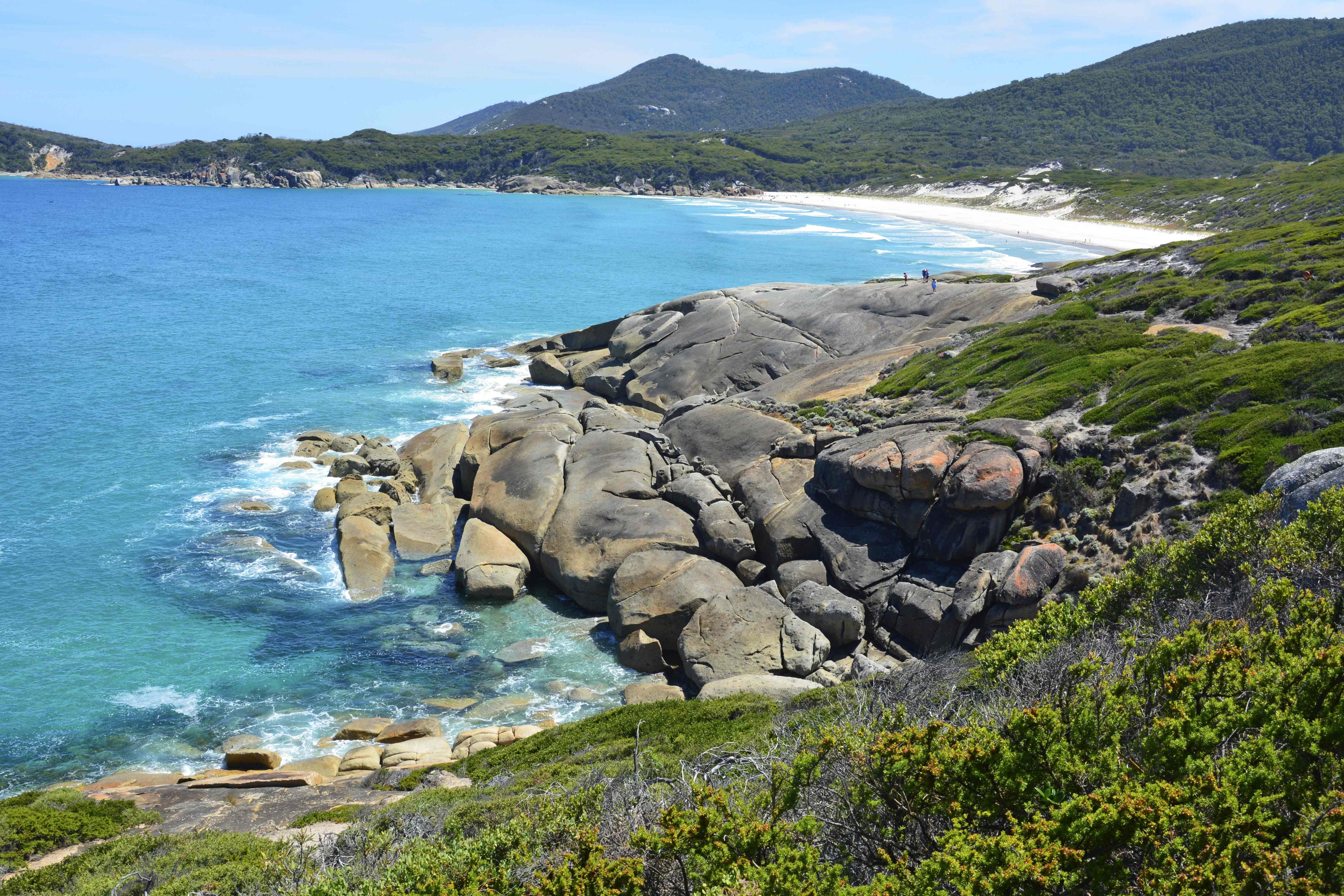 Breathtaking view of Wilsons Promontory coastline. 