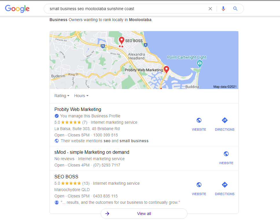Local SEO - GMB for Local Pack