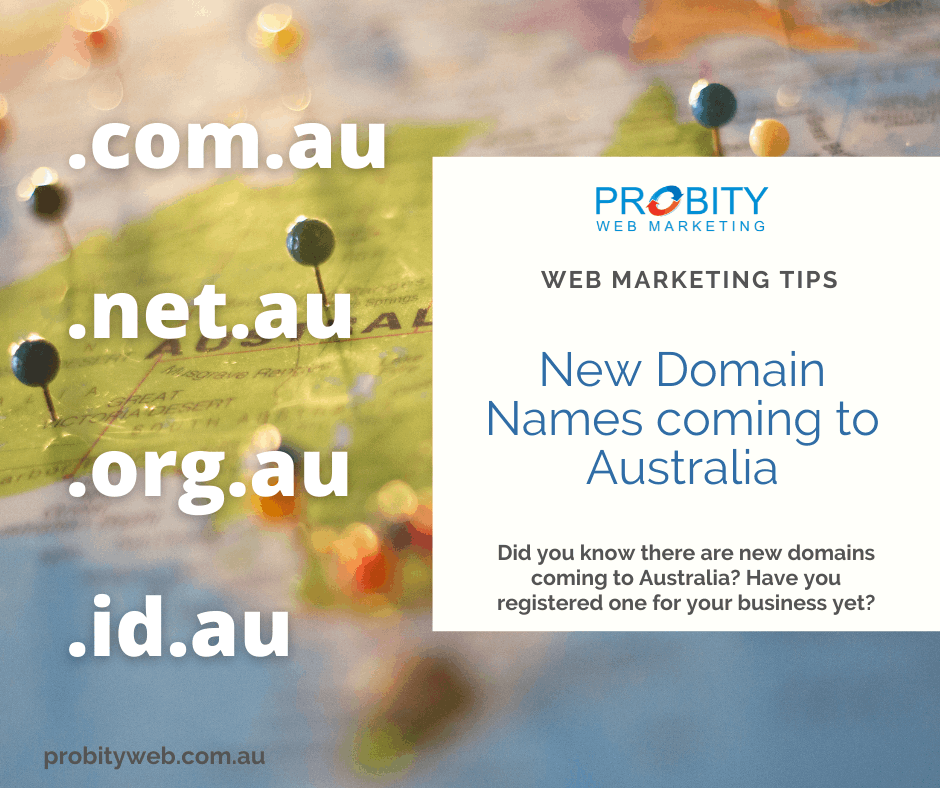 New Domains Coming to Australia