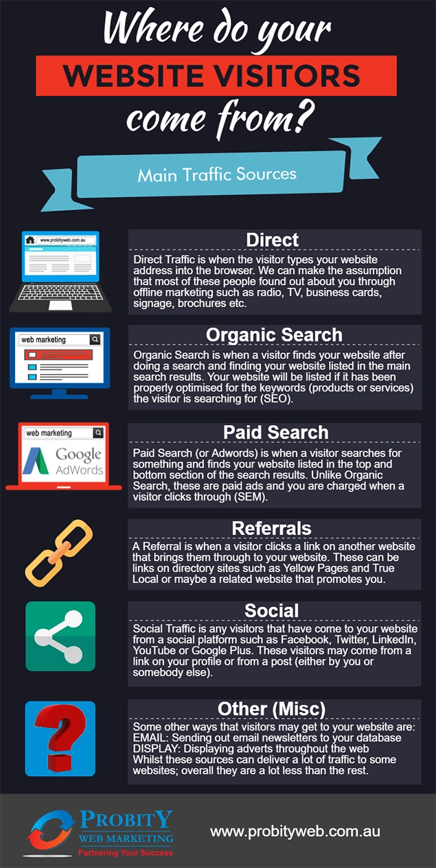 Website Traffic Sources Infographic Website Traffic Sources Infographic