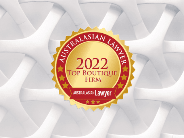 We are delighted to announce that leading industry publication, Australasian Lawyer, has recognised The Fold Legal as a leading boutique firm in their 2022 Top Boutique Firms list. 