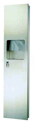 3Monkeez WA-PTDWRI-SM Surface Mount Paper Towel Dispenser Waste Receptacle
