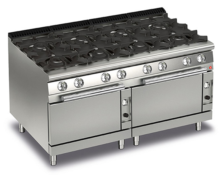 8 burner double oven