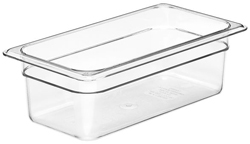 Cambro 34CW Camwear One Third Size GN Polycarbonate Food Storage Pan 10cm Deep, Pack of 6