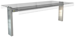 Cossiga GFLT2 Linear Series Flat Top Glass Sneezeguard