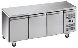 Exquisite SSC400H Three Solid Doors Underbench Storage Refrigerator Slimline