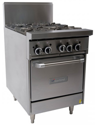 Garland GF24-4L Restaurant Series Gas 4 Open Top Burners Space Saver Oven