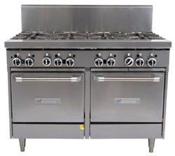 Garland GF48-2G36LL Restaurant Series Gas 2 Open Top Burners 900mm Griddle 2 Space Saver Ovens