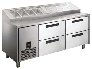 Glacian HPB1815DD Pizza Prep With Drawers