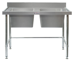Simply Stainless SS06-2100LB Double Sink Bench