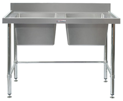 Simply Stainless SS06-7-2400LB Double Sink Bench