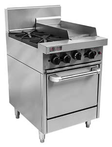 TRUEHEAT RCR6-2-3G Gas 2 Open Top Burners 300 Griddle Gas Oven
