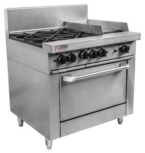TRUEHEAT RCR9-2-6G Gas 2 Open Top Burners 600 Griddle Gas Oven