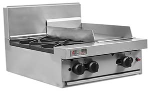 TRUEHEAT RCT6-2-3G Gas 2 Open Top Burners 300 Griddle