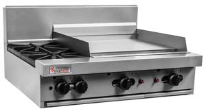 TRUEHEAT RCT9-2-6G Gas 2 Open Top Burners 600 Griddle