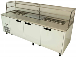 Williams Jade HJ3SCBASS 3 Door SS Sandwich Prep Counter with Canopy
