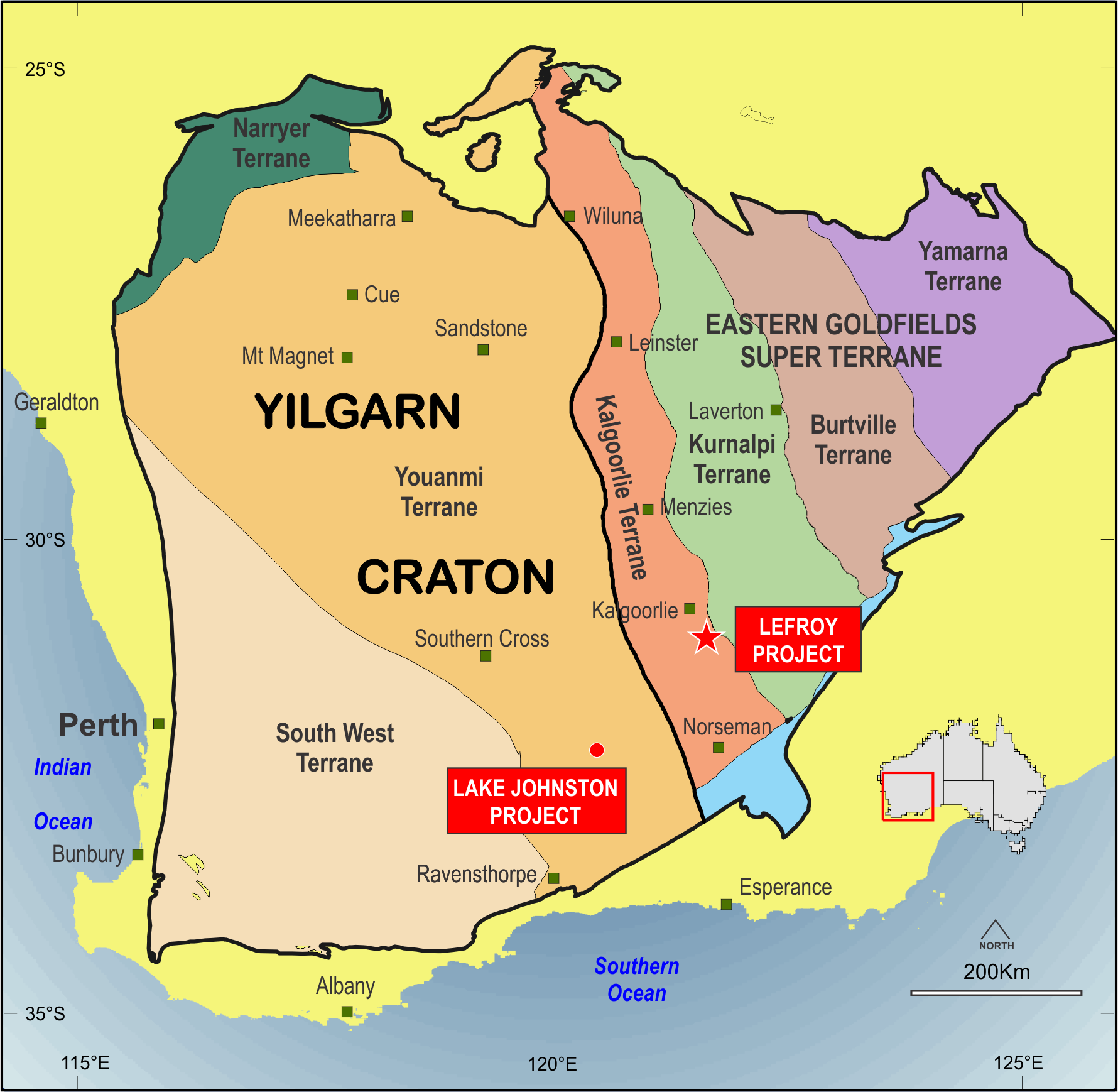 Projects, geological trends, and targets