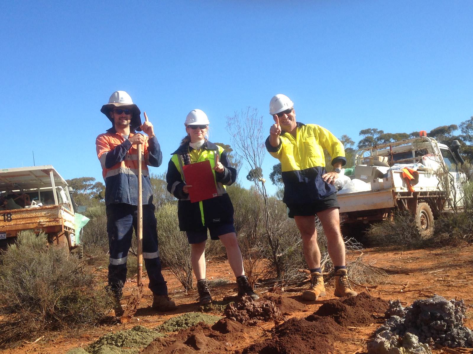 The exploration team drilling at Capstan, 2018