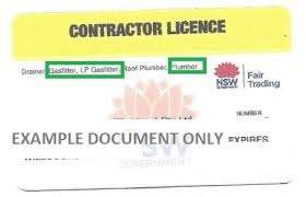 Plumbing contractor licence NSW